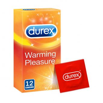 Durex Warming Pleasure Condom - Pack of 12