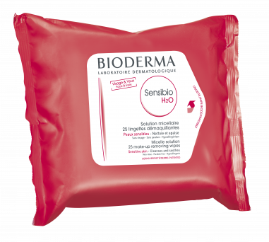 Bioderma Sensibio H2O Lingettes Micellar water 25 make-up removing wipes Sensitive skin