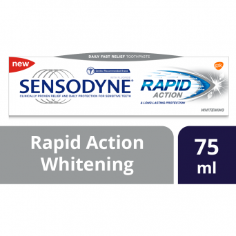 Sensodyne Rapid Action Whitening Toothpaste, 75 ml