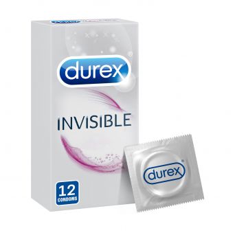 Durex Invisible Extra Thin Condom Extra Lubricated - Pack of 12