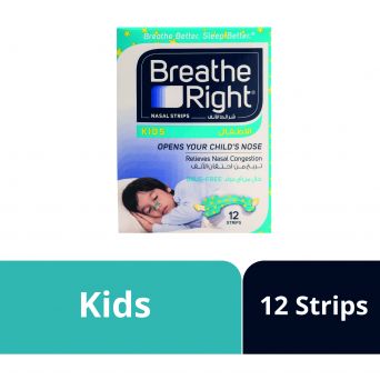Breathe Right Nasal Strips- Kids, 12 Strips