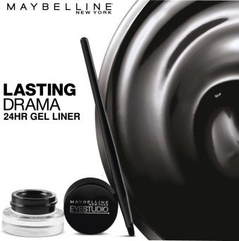 Maybelline New York Eye Studio Gel Pot Liner, Black