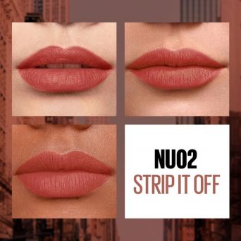 Maybelline Sensational Liquid Matte Lipstick 02 Strip It Off