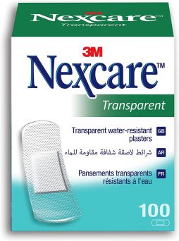 Nexcare Transparent Water Resistant, Bandage, TB-100, 100's