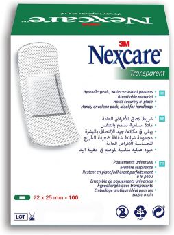 Nexcare Transparent Water Resistant, Bandage, TB-100, 100's