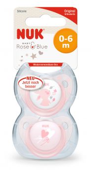 Nuk Trendline Baby Rose Soother, 0-6M - 2's