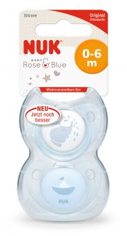 Nuk Trendline Baby Blue Soother, 0-6M - 2's