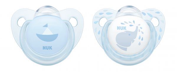 Nuk Trendline Baby Blue Soother, 0-6M - 2's