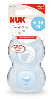 Nuk Trendline Baby Blue Soother, 6-18M - 2's