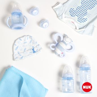 Nuk Trendline Baby Blue Soother, 6-18M - 2's