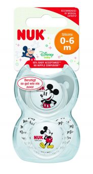 Nuk Disney Mickey Trendline Silcone Soother, 0-6M - 2's