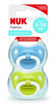 Nuk Fashion Silicon Soother 6-18M - Pack of 2 pcs