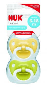 Nuk Fashion Silicon Soother 6-18M - Pack of 2 pcs