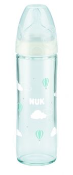 Nuk New Classic Glass Baby Bottle 240 ml with Teat