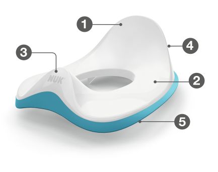 Nuk Wc Trainer, Children's Toilet Seat - Blue, Boy