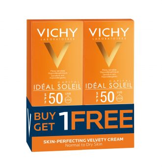 Vichy Ideal Soleil Velvety Face Sun Cream SPF50 50ml PROMO BUY 1 GET 1 FREE
