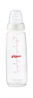 Pigeon Glass Feeding Bottle K-8 240ml (Transparent Cap)