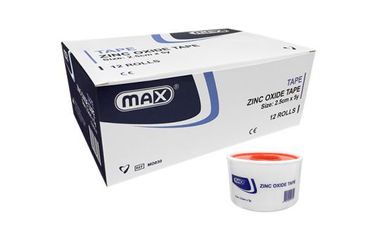 Max Zinc Oxide Tape 2.5cm x 5y
