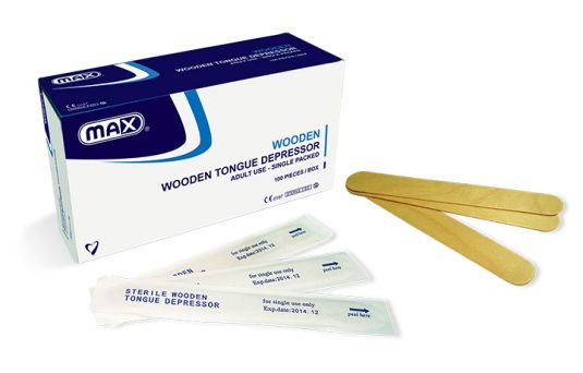 Max Sterile Tongue Depressor, 100pcs