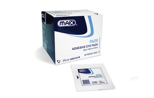 Max Sterile Adhesive Eye Pads, 50pcs