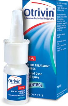 Otrivin Menthol Spray, 0.1% Metered Dose Nasal Spray 10ml