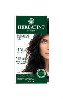Herbatint Permanent Herbal Hair Colour Gel 1N Black 135ml