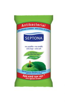 Septona Refreshing Wipes Green 15's