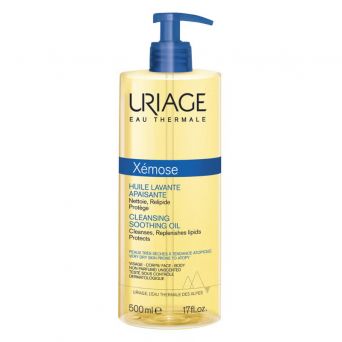 Uriage Xemose Cleansing Soothing Oil 500ml bottle for dry and sensitive skin