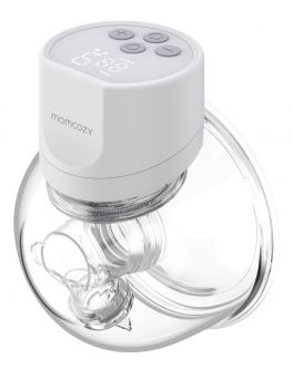 Momcozy S12 Pro wearable breast pump with double sealed flange and 6oz capacity.