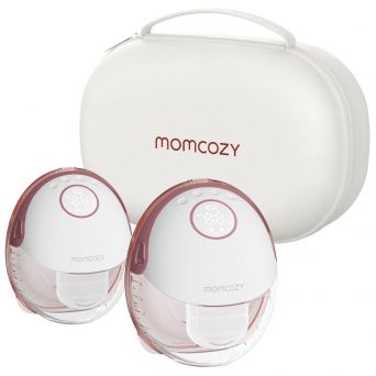 Momcozy M6 Mobile Style double breast pump complete set with 2nd Gen motors and multiple DoubleFit flange sizes at CHS Pharmacy UAE.