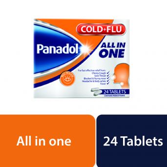 Panadol Cold + Flu All in One, 24 Tablets