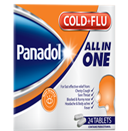 Panadol Cold + Flu All in One, 24 Tablets