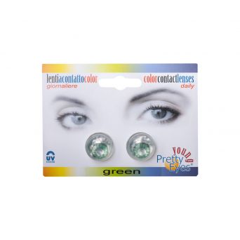 Young Pretty Eyes Color Contact Lenses Daily - Green - 1 pair