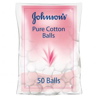 Johnson's Baby Pure Cotton Balls, 50 Balls