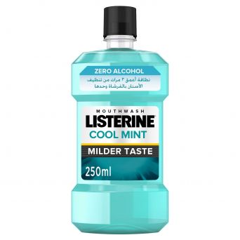 Listerine Mouthwash, Cool Mint, Milder Taste, 250ml