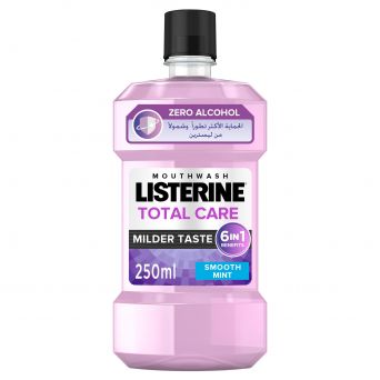 Listerine Mouthwash, Total Care, Milder Taste, 250ml