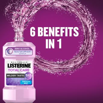 Listerine Mouthwash, Total Care, Milder Taste, 250ml