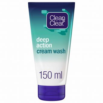 Clean & Clear Face Cream Wash, Deep Action, 150ml