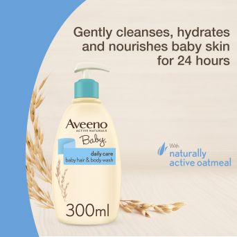 Aveeno Baby, Hair and Body Wash, 300ml