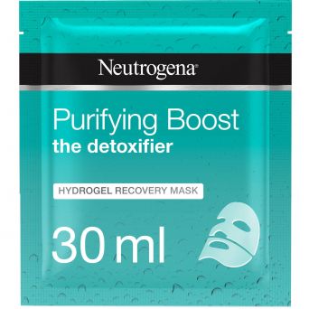 Neutrogena Face Mask Sheet, The Detoxifier, Purifying Boost Hydrogel Recovery, 30ml