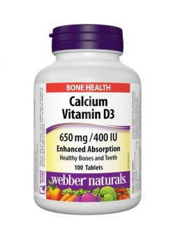 Calcium Carb 650mg W/Vit D 100's
