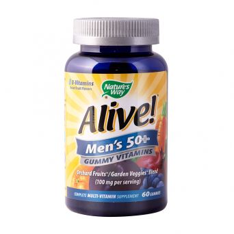 Nature's Way Alive, Men's 50+ Gummy Vitamin 60 Gummies