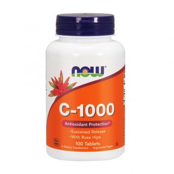 Now Vitamin C-1000 Sustained Release with Rose hip, 100 Tablets