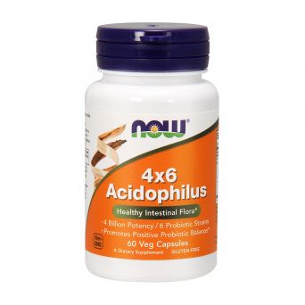Now Acidophilus 4X6 Capsules 60 Capsules