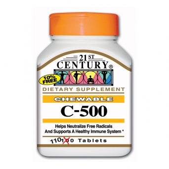 21st Century C 500mg Orange 110 Chewables