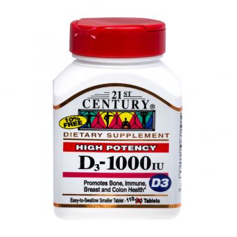 21st Century D 1000iu 110 Tablets