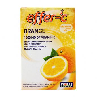 Now Effer-C Orange Packets 30 Packets