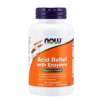 Now Acid Relief With Enzymes 60 Chewables