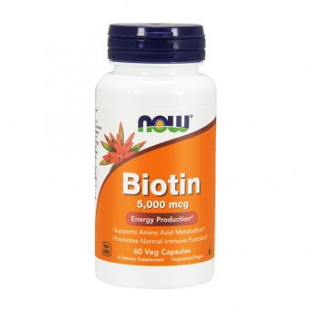 Now Foods Biotin 5000 Mcg 60 Veg Capsules