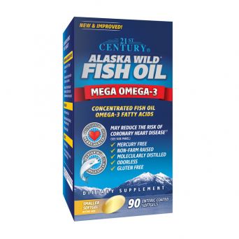 21st Century Alaska Wild Fish Oil Mega Omega-3 90 Softgels